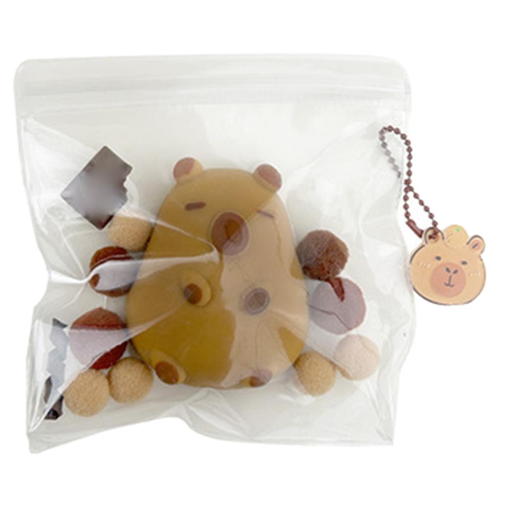 Милый мягкий брелок в виде капибары, элегантный мягкий брелок в виде капибары для снятия стресса, аксессуар для любителей капибары