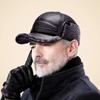 Men's Winter Warm Leather Hat with Ear Protection - Duckbill Style