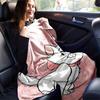1PC Cute Cartoon Cat Design Blanket, Seasonal Universal, Home Decoration, Throw Blankets, Couch Sofa, Soft Flannel Throw Blanket, Versatile