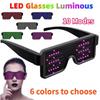 Led Party Glasses Multilingual USB Charge Led Flashing Luminous Eyewear Christmas Concert Birthday Party Holiday Glow Sunglasses
