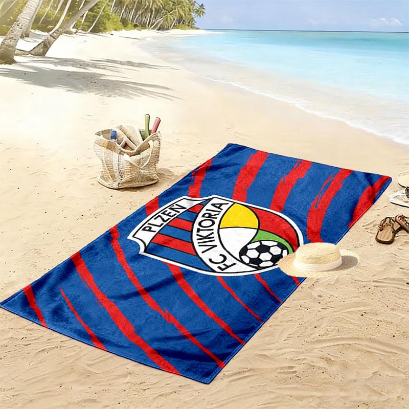 FC Viktoria Plzen Print Beach Towel, Large Soft Quick Dry Towel for Beach Camping Swimming