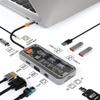 Совместимый USB-хаб 10-в-1 Type-C, совместимый с HDMI 4K30Hz, док-станция USB-C, 3 порта USB, поддержка двух мониторов, многопортовый адаптер, для офиса и дома