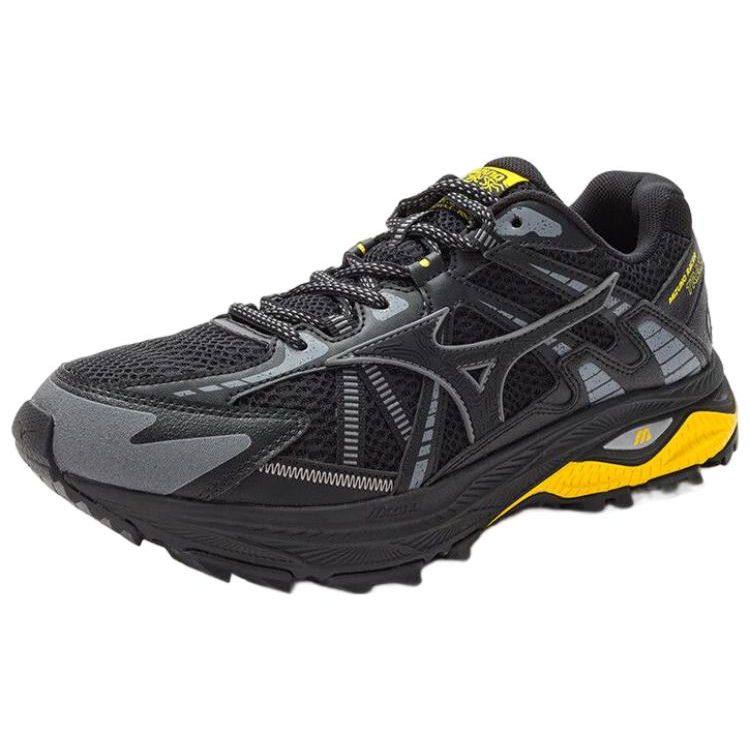 Mizuno Кроссовки для бега Racer Trail с низким верхом, унисекс, черно-желтые D1GH223803