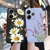 Мягкий силиконовый чехол для девочек с цветком для Xiaomi Redmi Note 13 Pro 13C Samsung A35 A55 M35 M34 S24 iPhone 15 Huawei Honor Camera Защитный противоударный чехол