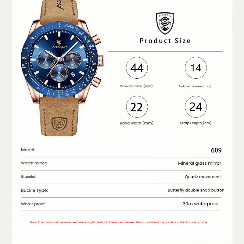 Новые мужские кварцевые часы с тремя очками, шестью иглами, водонепроницаемые, светящиеся спортивные часы с календарем