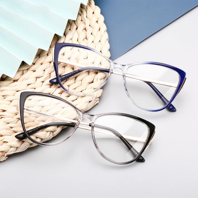 Cat Eyes Finished Myopia Glasses Women Men Cat Eye Nearsighted Eyewear Student Glasses Diopters Minus -1.0 -1.5 -2.5 To -6.0