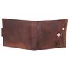 Top Grain Leather Wallet for Men Removable Card Slot Loop Closure Handcrafted Ultra Strong Stitching