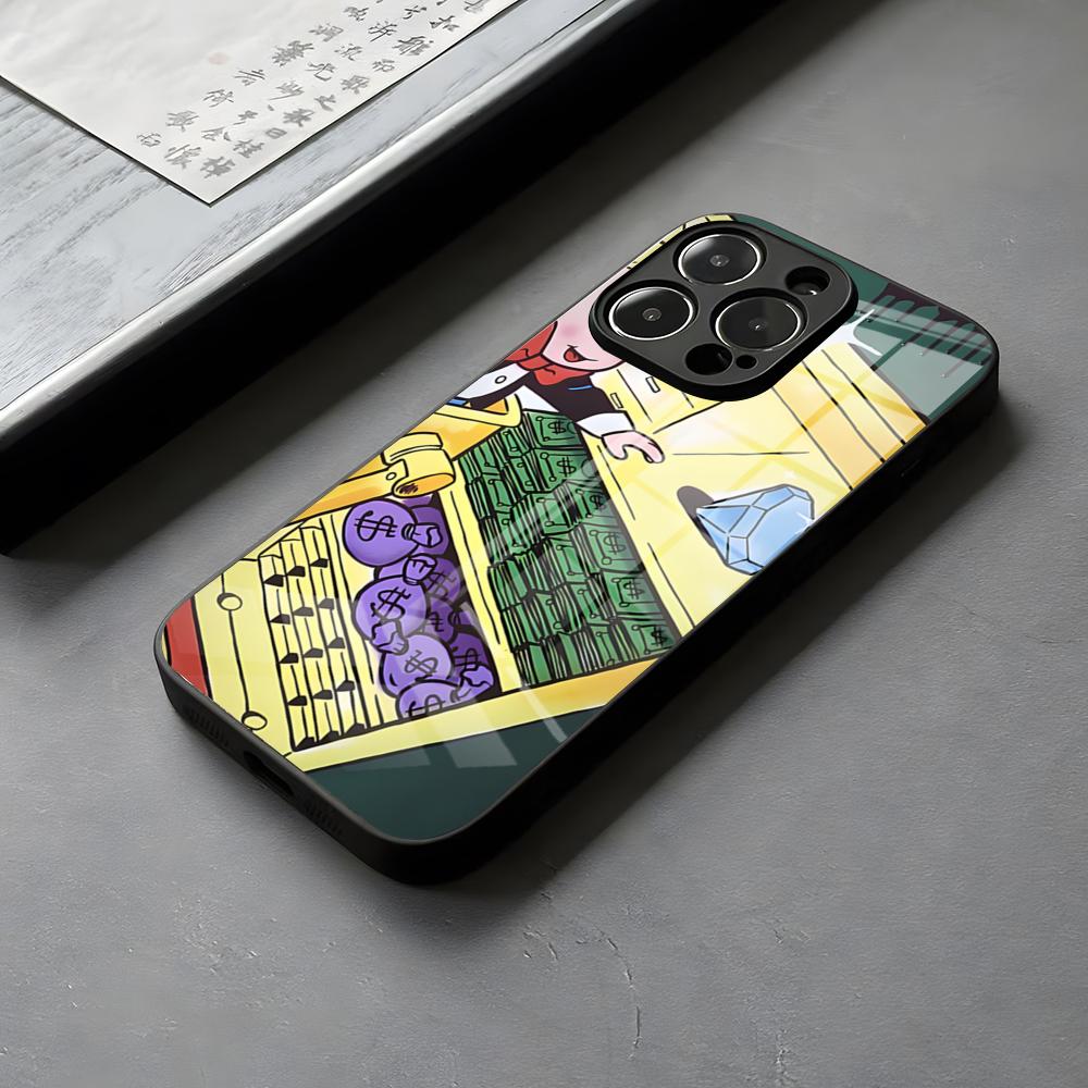 Мультяшный чехол-стекло Ричи Рич для iPhone 16 15 Подходит для 58-68 14 Pro Max 13 12 Mini 11 X XS XR 8 Plus Для Samsung S 2