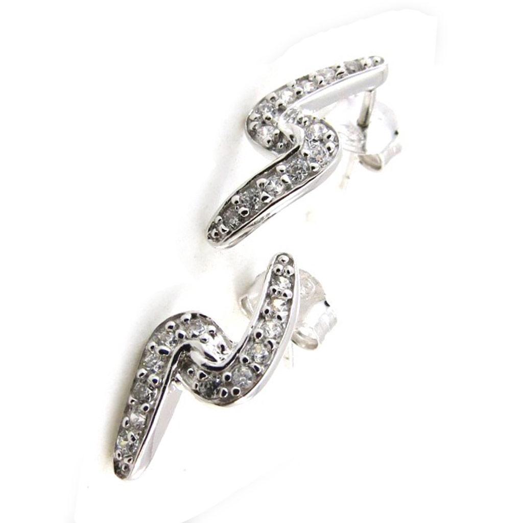 Les Trésors De Lily [I9844] - Серебряные серьги 'Déesse' Серебро белое (родиевое покрытие) - 15x8 мм