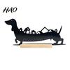 Christmas Party Supplies 24?Day Countdown Dachshund Decor, Metal Silhouette Advent Calendar Ornament, Lover Gifts Funny Tabletop Decoration