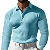 Men'S Leisure Vacation Spring And Autumn Long Sleeved T-Shirt Top European And American Men'S Long Sleeved Base Shirt Polo Shirt For Men