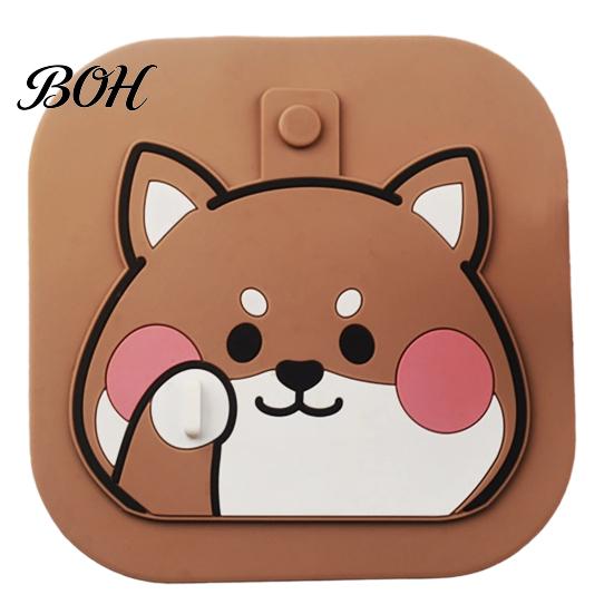 Cartoon Dog Floor Drain Cover Cover, Silicone Shower Tub Stopper with Drainage Lid Holes, Sewer Anti-Odor Deodorizing Mat for Bathroom Kitchen Laundry