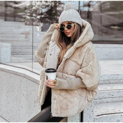 Стеганая хлопковая куртка на молнии Женская однотонная пуховая хлопковая зимняя куртка Модная повседневная хлопковая одежда