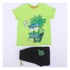 Зеленый, темно-синий комплект из 2 предметов с принтом «Летнее время» и шорт для мальчика
