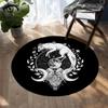 Round Carpet Moon Kids Black Bedroom Carpet White Fox Floor Mats Planet Anti-Slip Mats Home Decor Floor Mats
