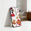 Чехол на телефон Рождественский Санта-Клаус Для Samsung S25,24,21,22,23,30,Ultra,20,Plus,Fe,Lite,Note Мягкий черный чехол