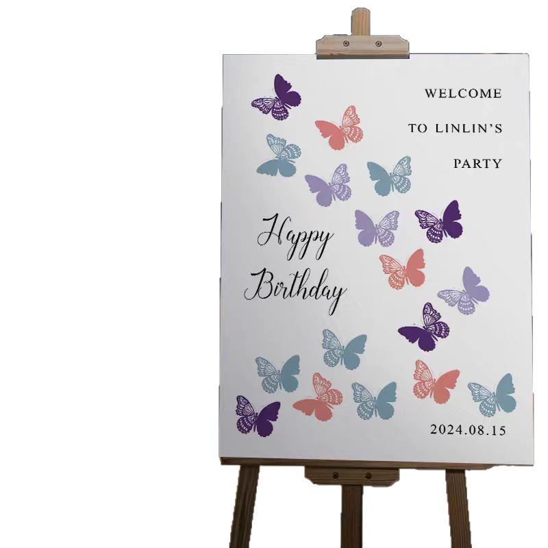 18th Birthday Party Welcome Sign: Vertical Backdrop Decor for Adult Celebration