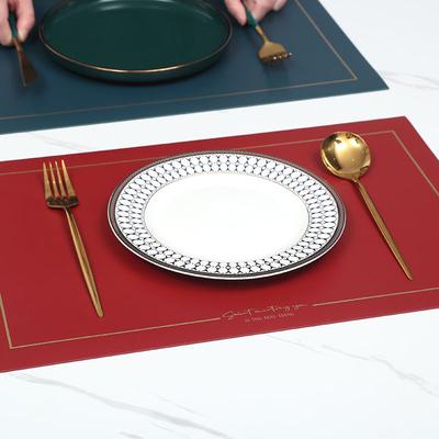 Обеденный коврик из кожи Nordic Style Home Square, обеденный коврик Western в стиле отеля и ресторана, изолированный обеденный коврик для тарелок