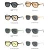1/2PACK Women Square Sunglasses Big Frame UV400 Retro Rivets Men Olive Green Classic Sun Glasses