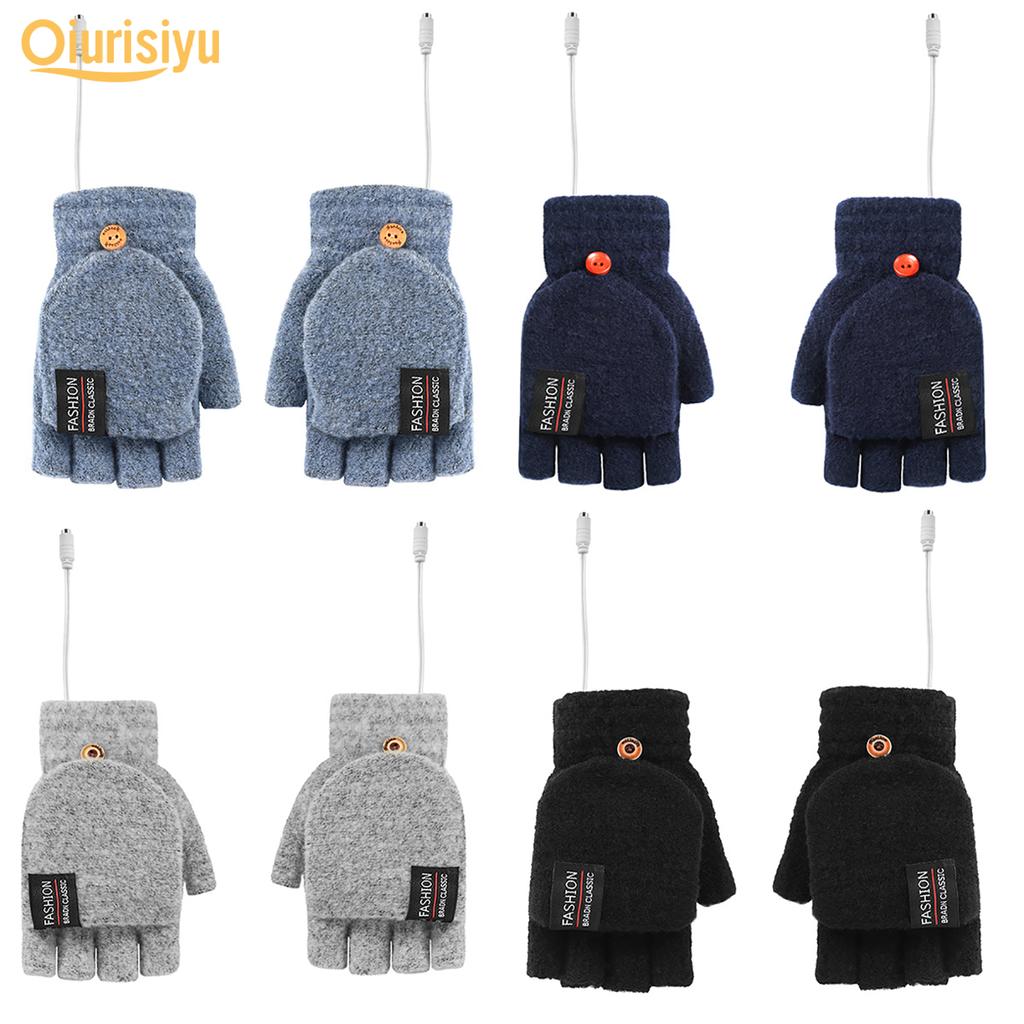 Зимние перчатки из акрилового волокна унисекс с электрическим USB-подогревом