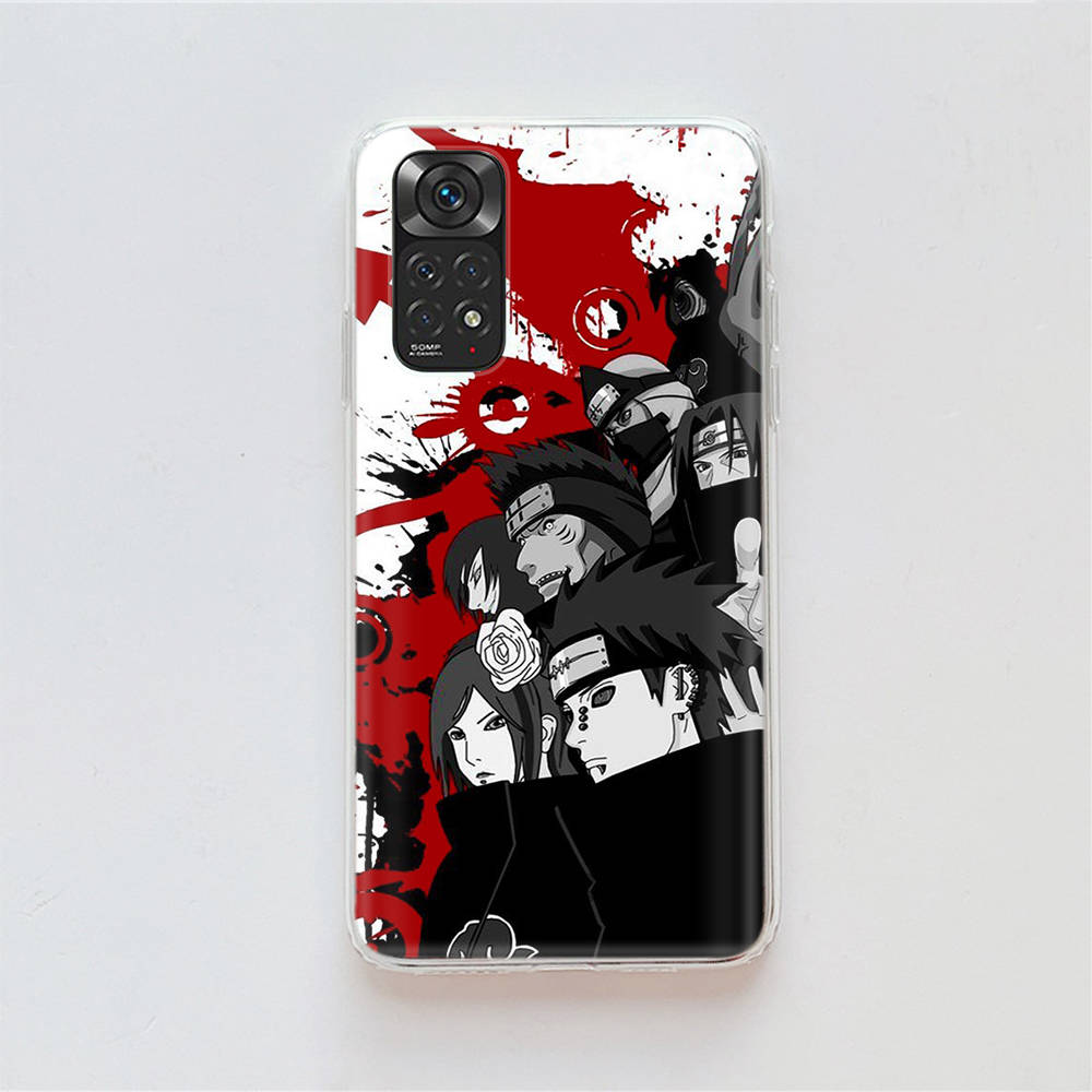 Чехол DT30 Akatsuki Naruto для Samsung A04 A14 A23 A34 A54 M23 M33 M52 M53 Realme 10 9 C30S C35 C55 VIVO Y02S Y21 Y33S Y51 X80 Pro Прозрачный чехол