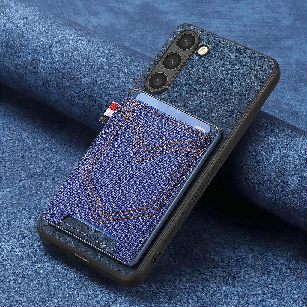 Джинсовая сумка для карт Кожаный чехол-кошелек для Samsung Galaxy A54 A53 A33 A13 A12 S23 Ultra S22 S20FE S21 Plus Держатель для карт Карманный чехол