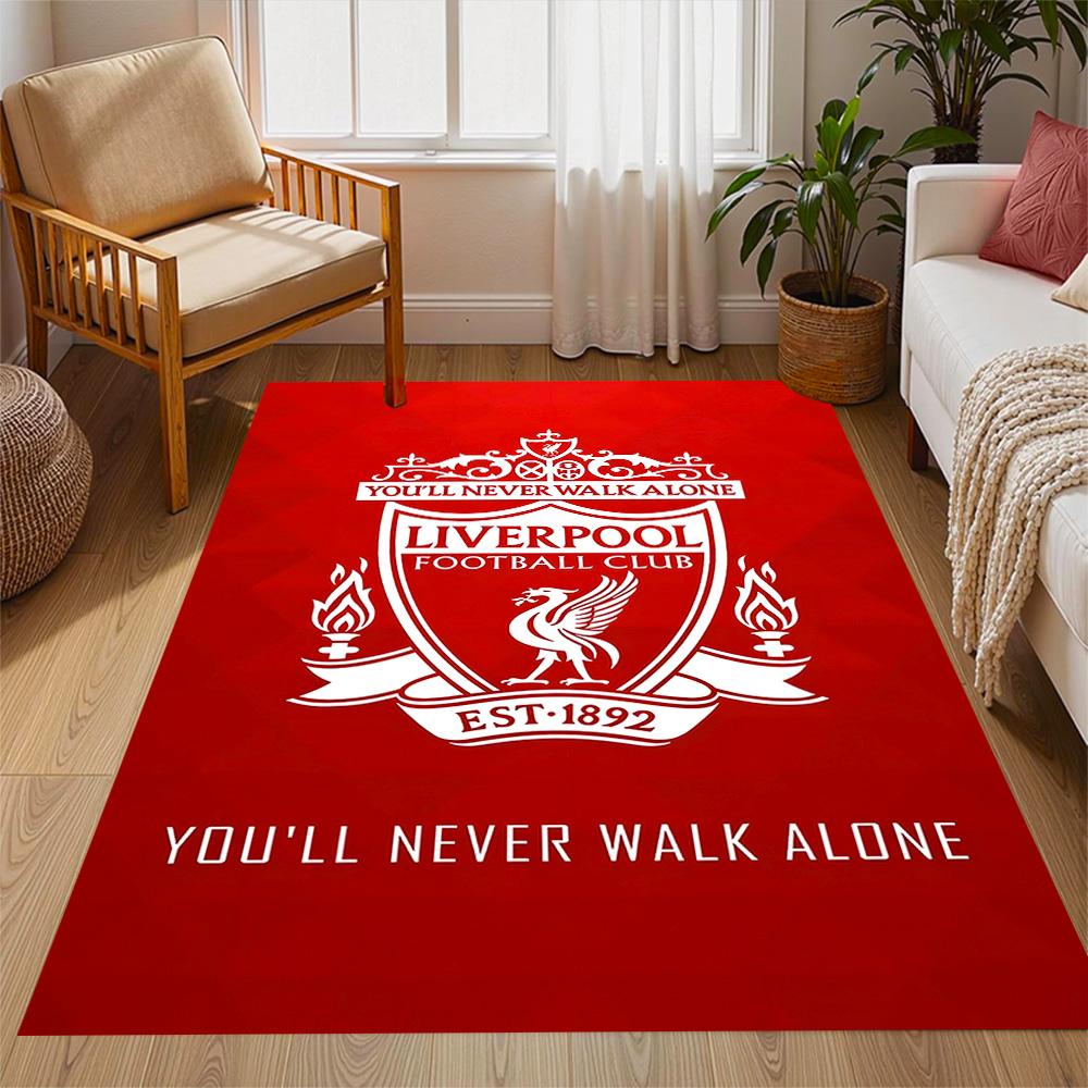 Never Walk Alone: Liverpool Fc Pride Area Rug Design for Living Rooms Decorate room Outdoor Game Room Anti-slip Rug Decorate Offices
