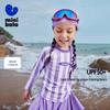 Мини-купальник Balabala для девочек с длинным рукавом, раздельный, с кепкой, UPF50+