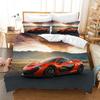 Speed Sports Car Duvet Cover Set Full Queen Size Red Cool Racing Car Bedding Sets Speed Automobile Extreme Sport Quilt Cover Set