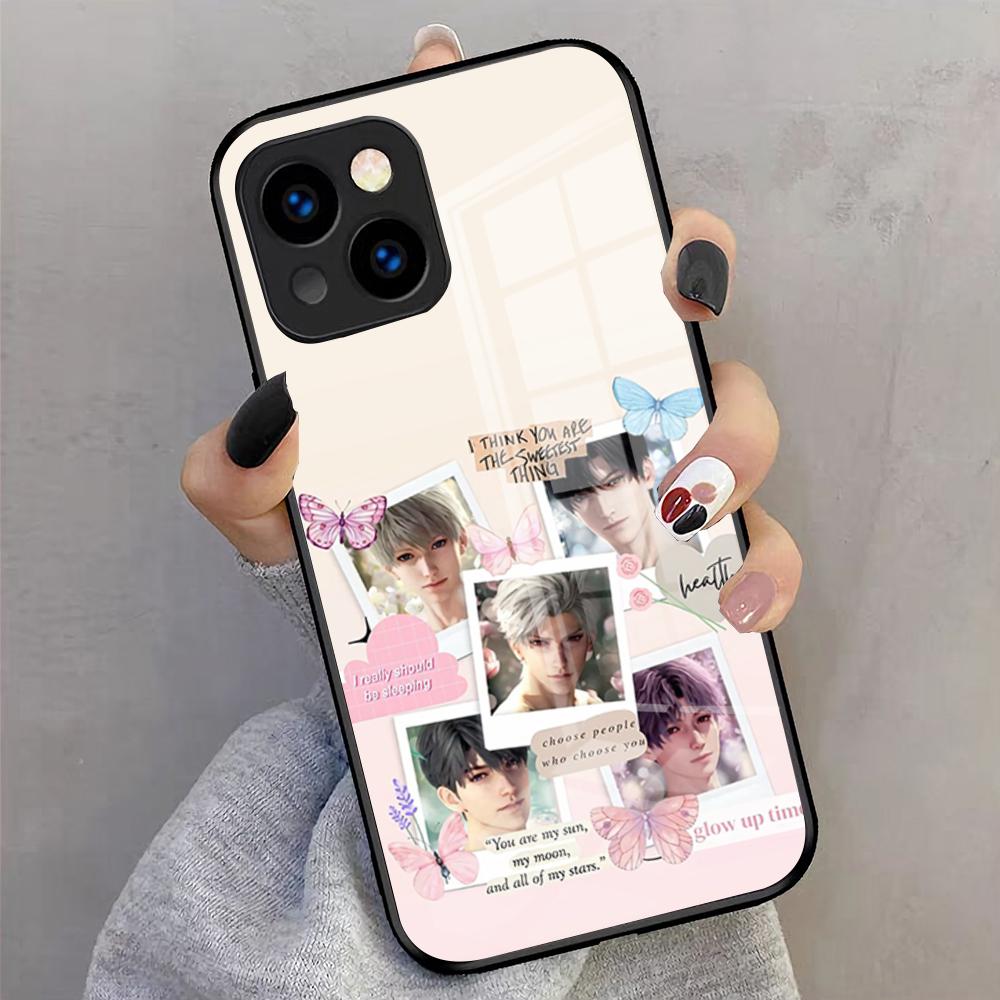 Чехол для телефона Love And Deepspace Boys для IPhone 17 Pro Max 16 15 14 Pro Max 13 11 X Xs Xr 8 7Plus Стеклянная крышка