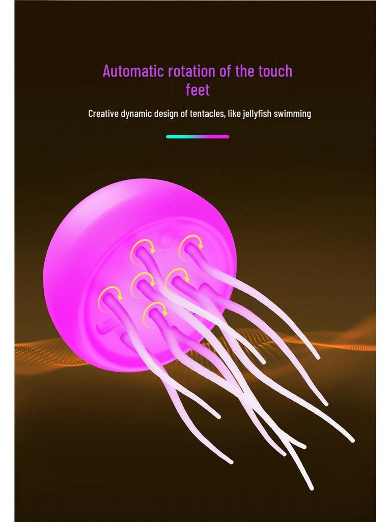 Умная лампа-медуза с голосовым управлением: Креативный плавающий атмосферный ночник с подвижными, плавающими щупальцами