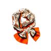Temperament red tied bag silk scarf printing thin and narrow strip pointed corner small silk scarf streamer headband women tied hair silk scarf gift