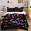 Colorful Makeup Pattern Bedding Bedding Duvet Cover Set Duvet Cover Pillowcases (1 * Duvet Cover 2 * Pillowcases, without duvet insert)