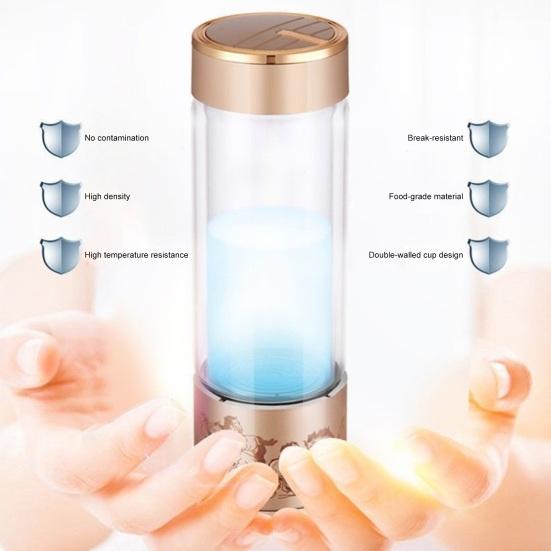 300ML Electrolyzed Water Cup Portable Hydrogen Water Generator Bottle Sealed Water Bottle for Home Office