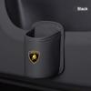 Car Door Water Cup Holder Back Seat Drink Rack Leather Storage Box For Lamborghini Urus Huracan Aventador Premium Accessories