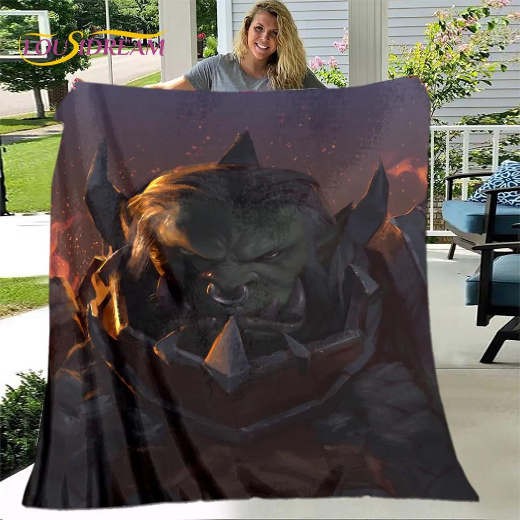 WOW, World of Warcraft Game Gamer, мягкое плюшевое одеяло, фланелевое одеяло, одеяло для гостиной, спальни, кровати, дивана, чехол для пикника
