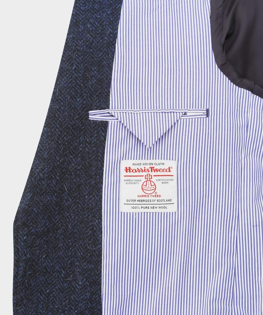 Brooks Brothers Harris Tweed Sack Jacket (Navy) (Bbjsmmf402)