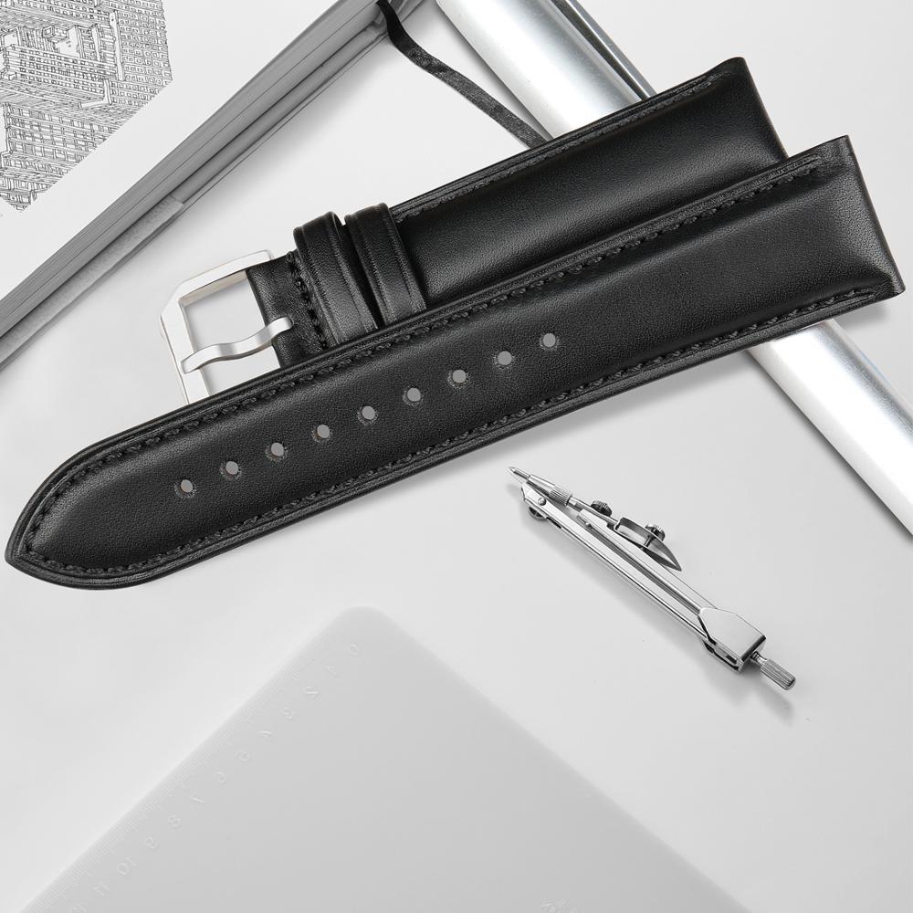 Ремешок для часов, модный кожаный ремешок для часов, женский и мужской, коричневый, черный, 24 мм, 18 мм, 20 мм, 22 мм, ремешок, аксессуары для часов