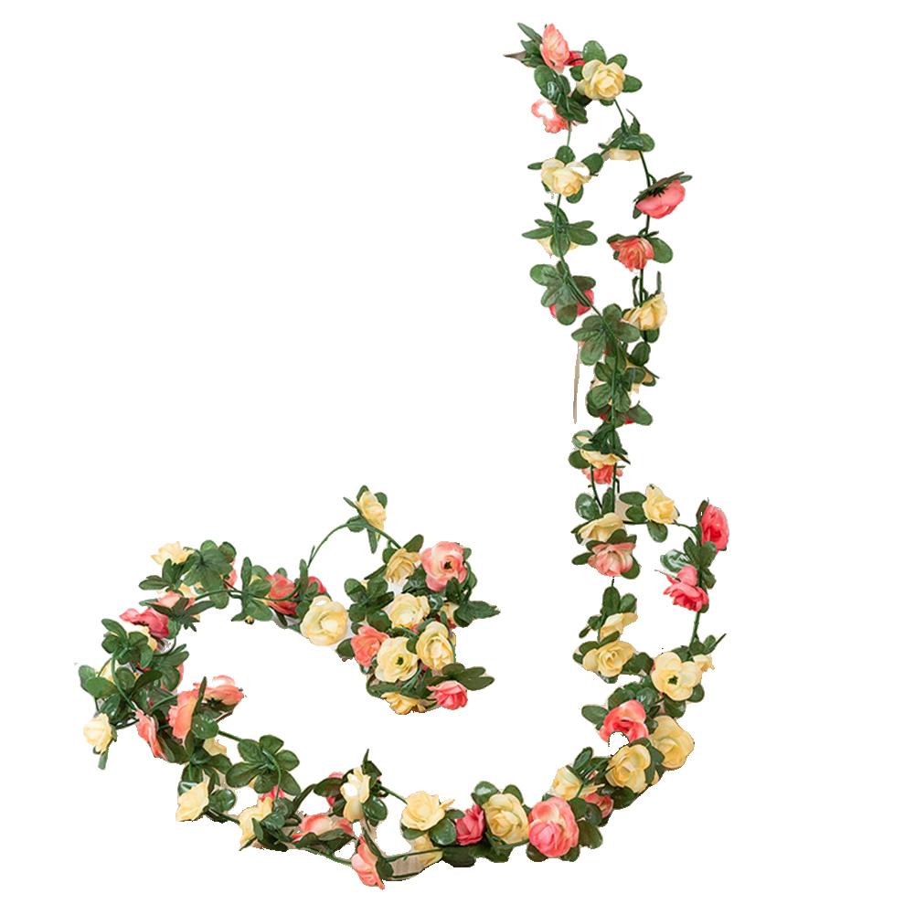 2.5 Meters Long Artificial Flowers Vine Rose DIY Wedding Decoration Wall Hanging Garland Rose DIY Wedding Decoration