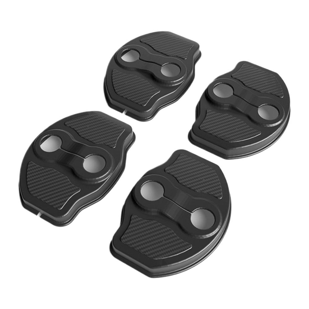 Car Door Latch Protective Cover 4X Door Lock Buckle Cover Silent Shock Pads Vehicle Ventilation Doors Locks Guard Stopper For