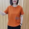 Футболка с короткими рукавами для женщин, новая летняя свободная и облегающая рубашка для мам среднего возраста, модный летний топ