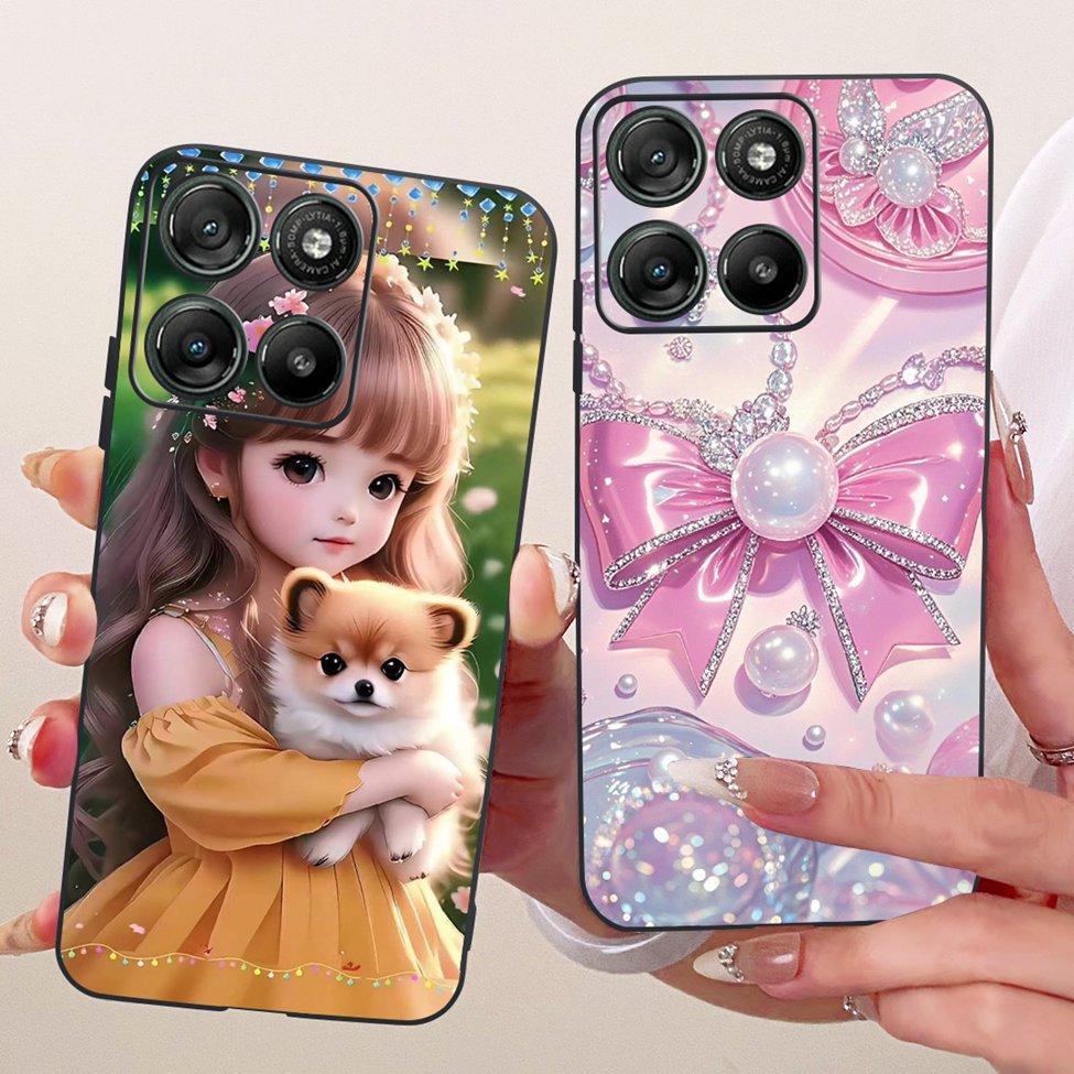 Black Case For Motorola Moto G77 Cover XT2621-4 Fashion Butterfly Cute Luxury Painted Silicone Casing For Moto G77 Motorola G77