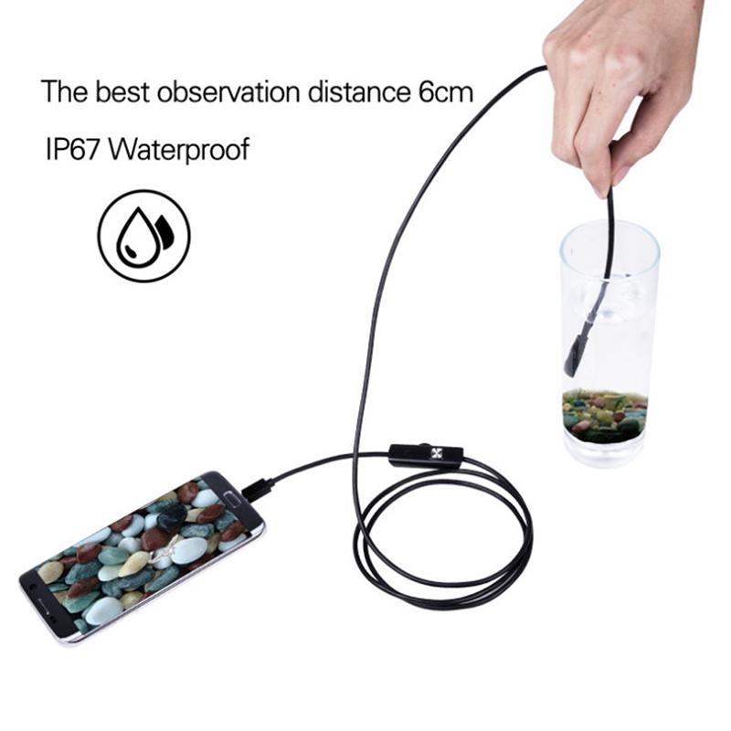 5M 6Led5.5Mm Android Endoscope Waterproof Snake Borescope Usb Inspection Camera