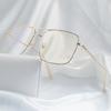 Fashion Square Frame Vintage Eyeglasses Men Oversized Metal Glasses Frame Women Clear Lens Glasses Gold Optical Spectacle