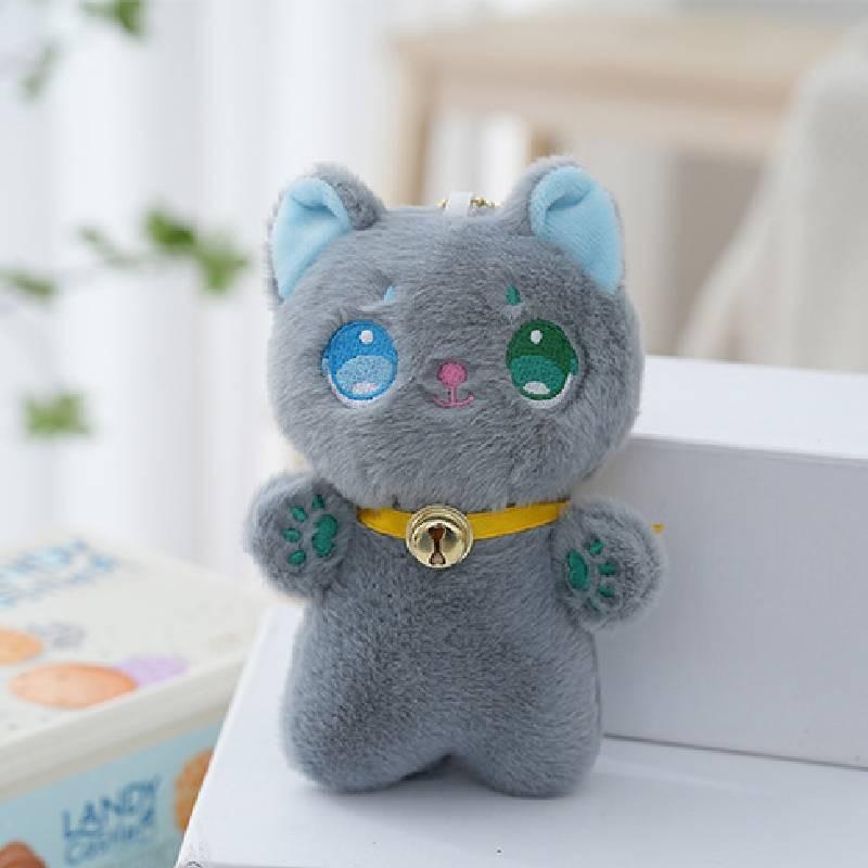 Adorable Plush Cat Keychain Soft Stuffed Animal Figure Cute Bag Charm Doll