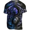 Daily Oversized Men's T-Shirt 3D Lion Print Tees Tops Summer Casual Animal Pattern Streetwear New Fashion Street Men Clothing