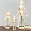 Wooden Jointed Doll Man Artist Figures Model Cartoon Blockhead Jointed Model Puppet