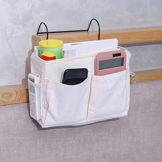 Подвесная сумка для хранения вещей у кровати с прочными крючками, большая вместимость, несколько отделений, водонепроницаемая подкладка, полка для двухъярусной кровати, прикроватная тумбочка