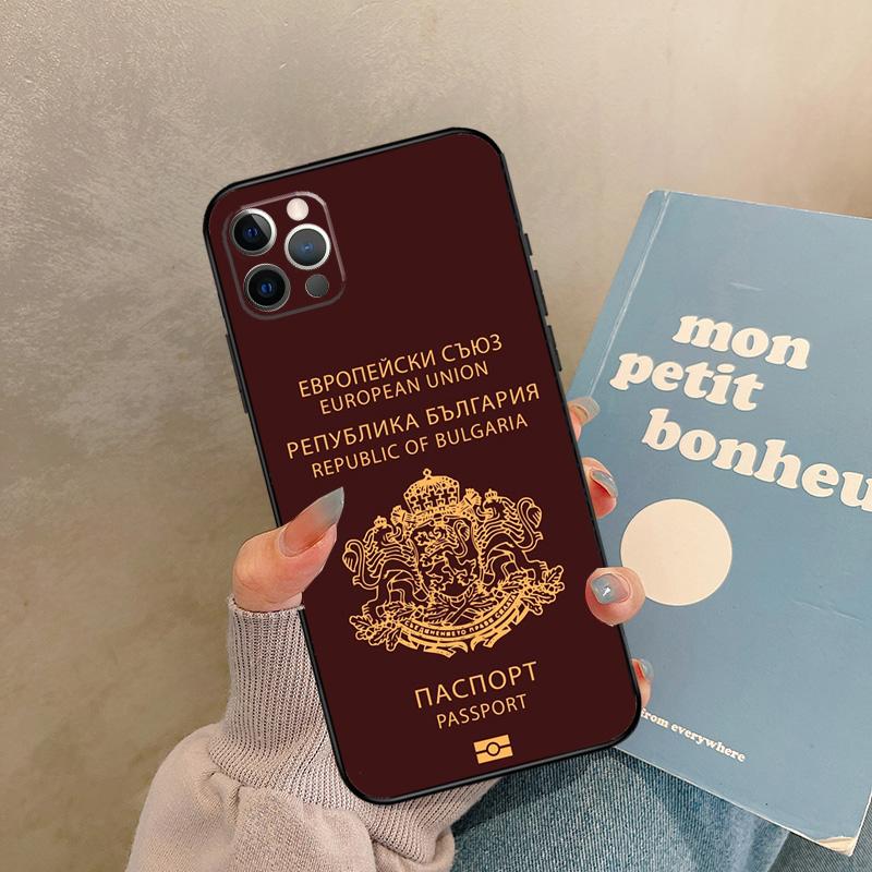 Чехол-паспорт для iPhone 17 Air 15 14 13 12 11 16 Pro Max 13 mini XR 15 16 Plus 16e с изображением флага Болгарии, задняя крышка