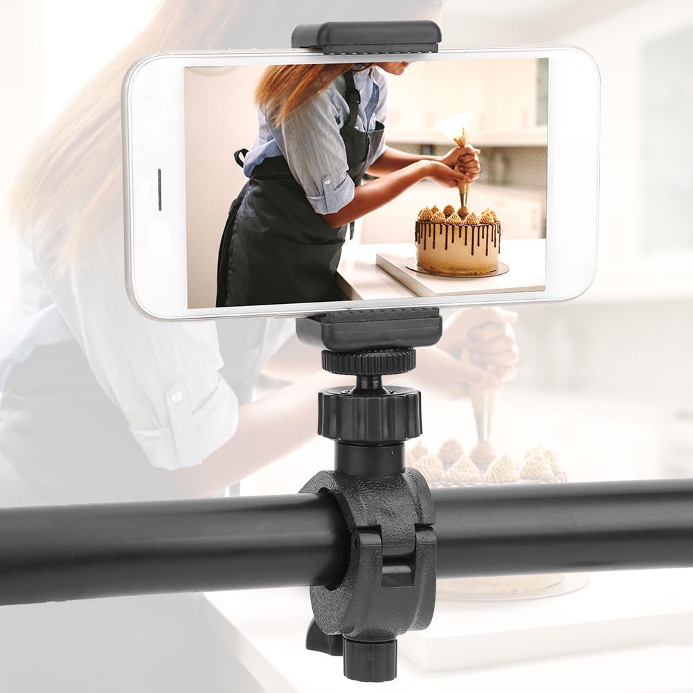 Регулируемый по направлению плоский зажим для мобильного телефона с фиксированным кронштейном типа O для видеосъемки на мобильный телефон